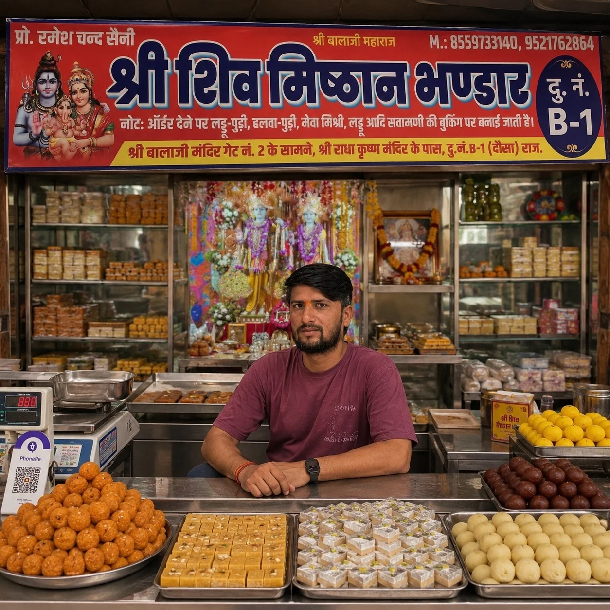 Shiv Misthan Bhandar  Mehendipur Balaji Sawamini In Rajasthan - Mehandipur Balaji Temple Temple